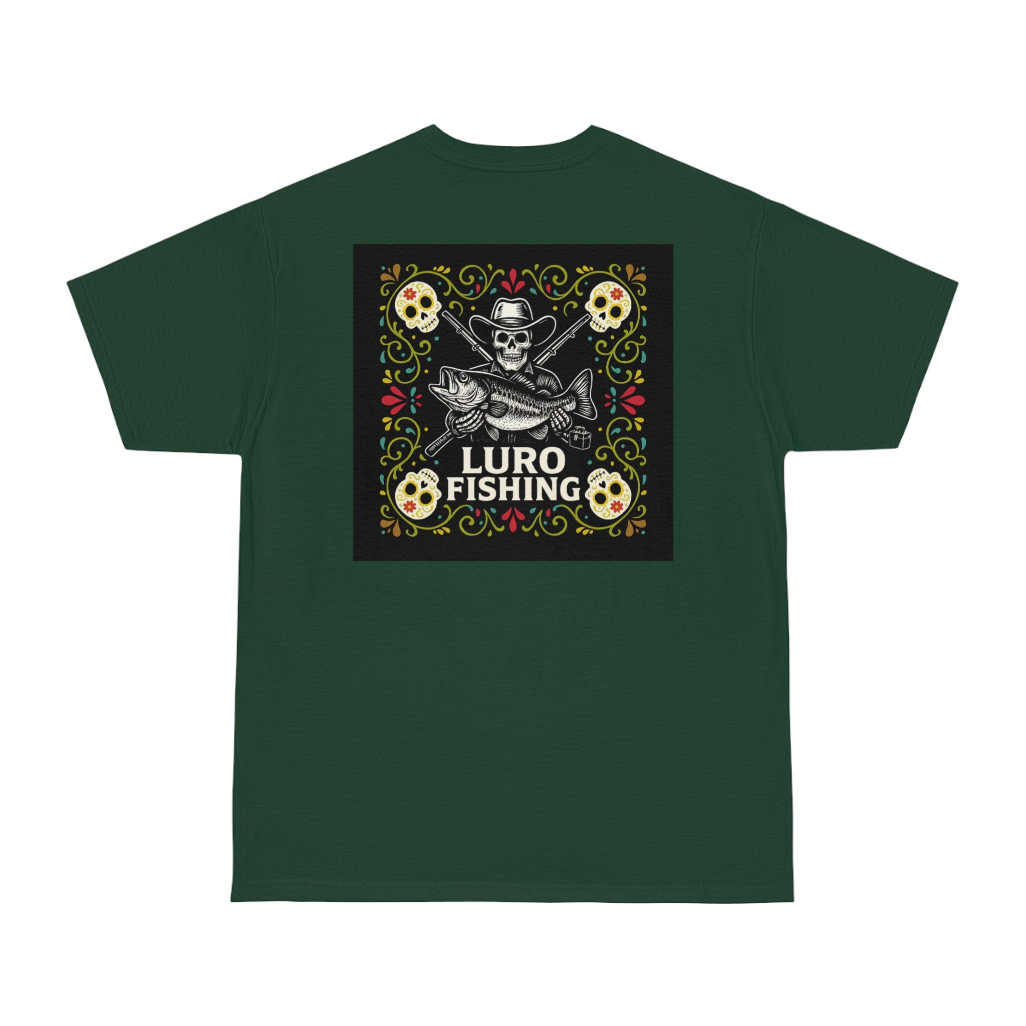 Cowboy Skeleton T-Shirt – Luro Fishing | Bold Skull & Bass Graphic Tee