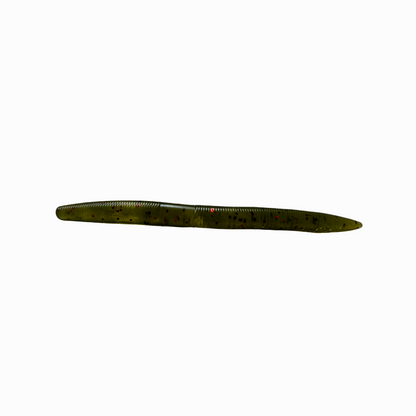 5-inch Senko Worm used for bass fishing, featuring a soft, elongated body designed to mimic natural prey and attract bass