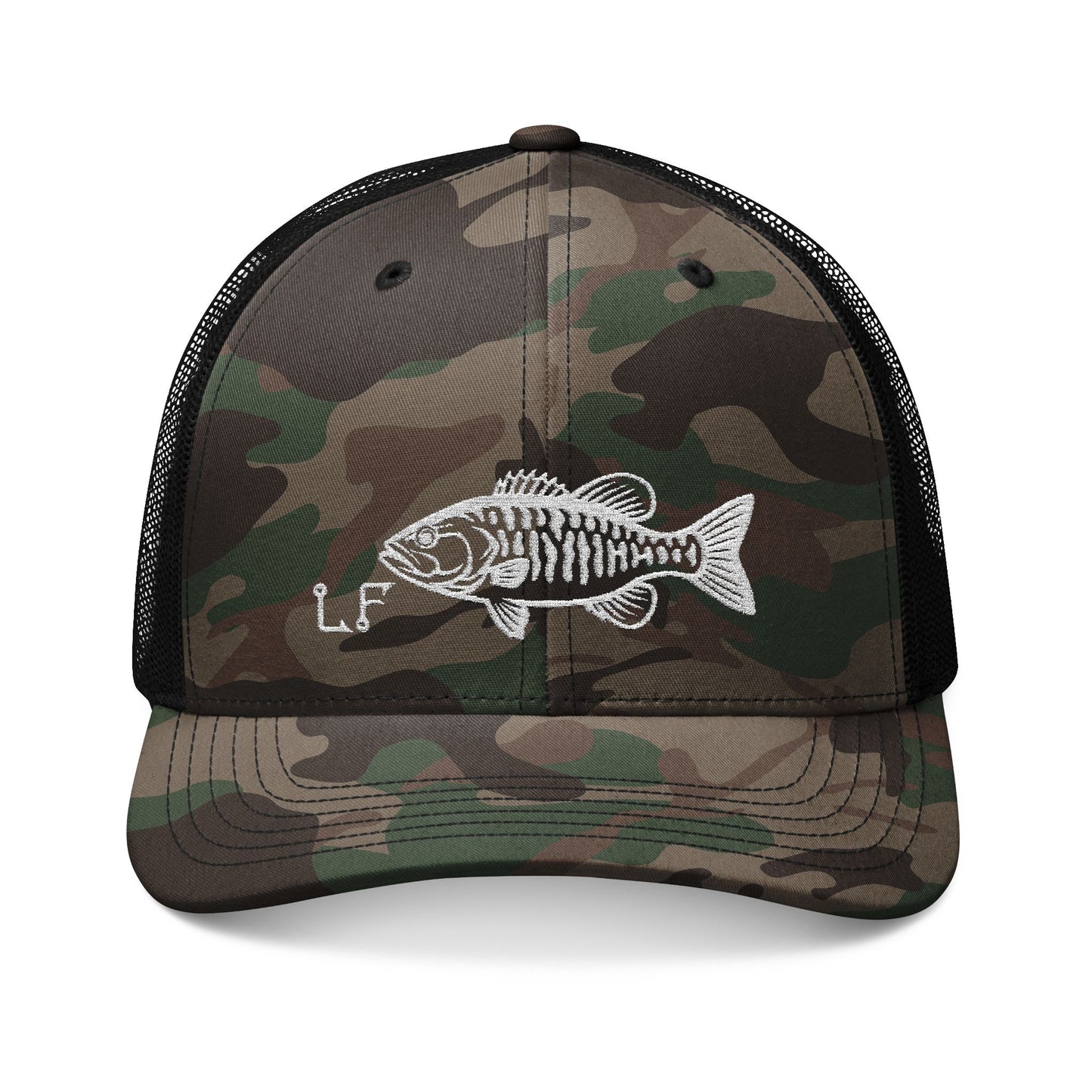 Smallmouth Bass Camo Trucker Hat – Luro Fishing | Outdoor Style