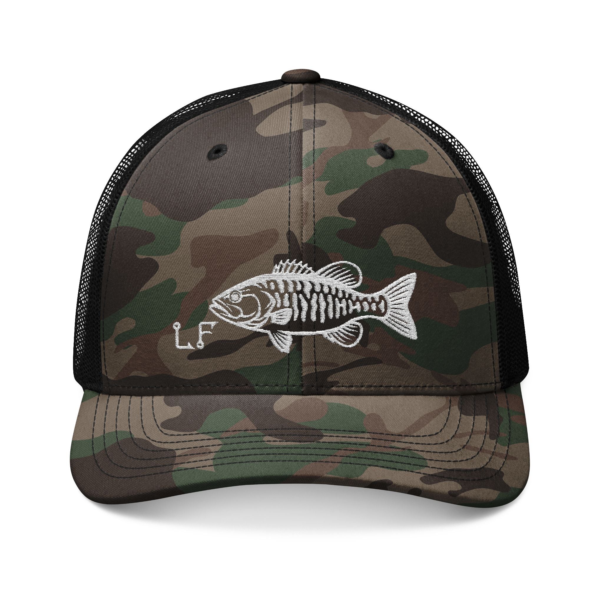 Smallmouth Bass Camo Trucker Hat – Luro Fishing | Outdoor Style