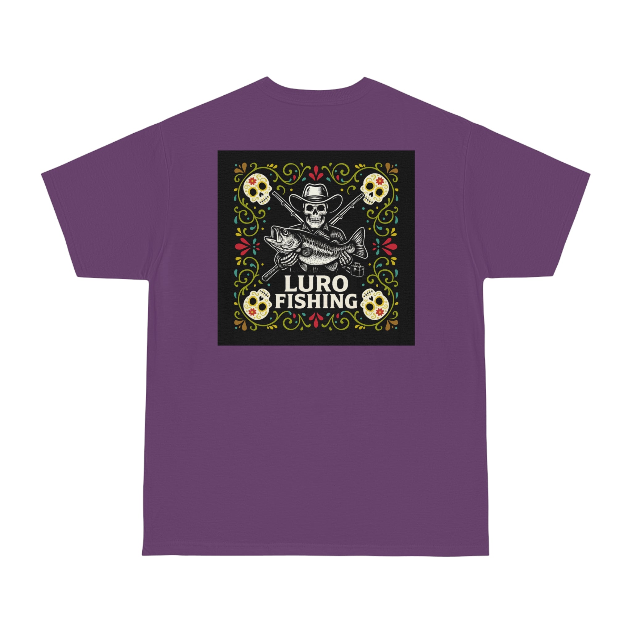 Cowboy Skeleton T-Shirt – Luro Fishing | Bold Skull & Bass Graphic Tee