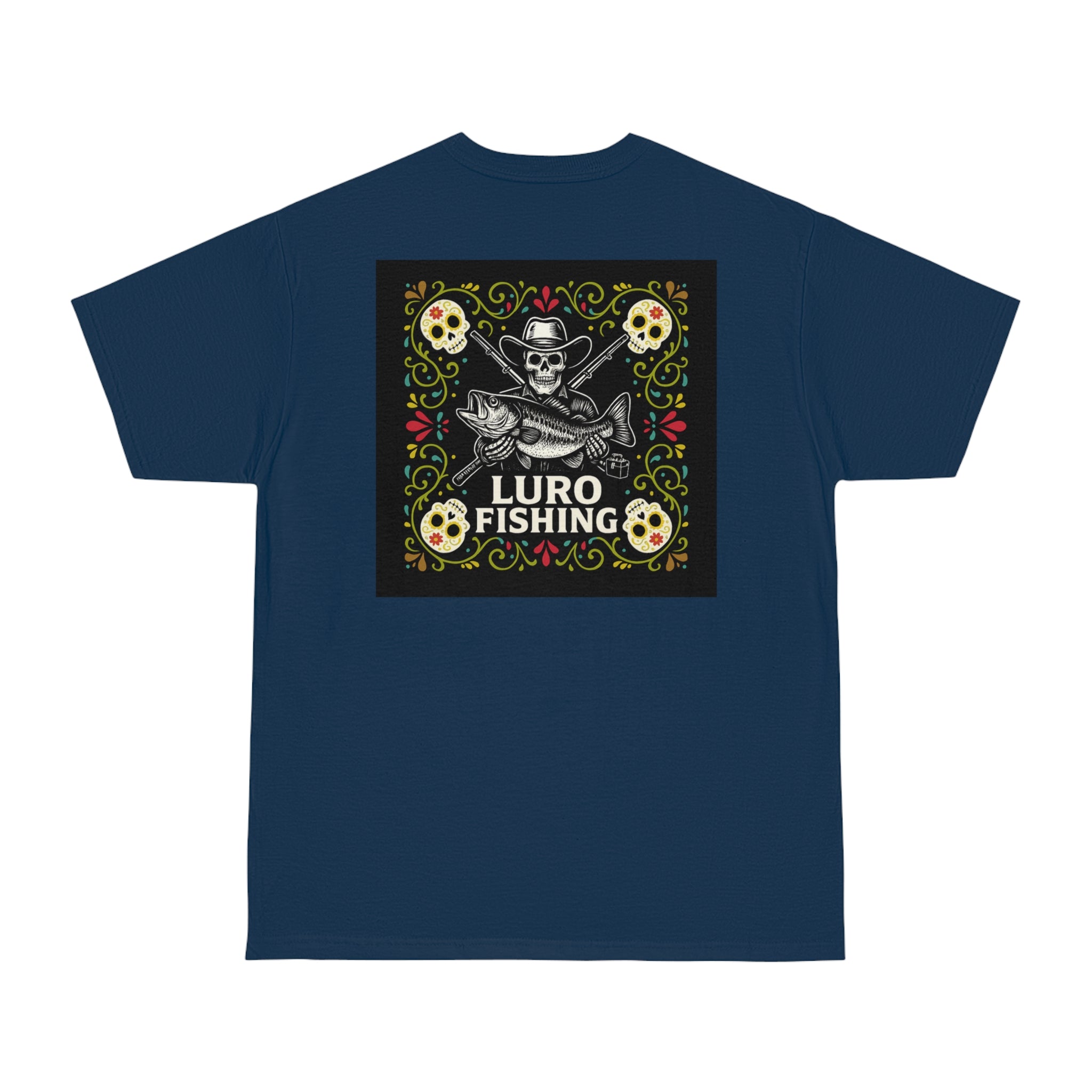 Cowboy Skeleton T-Shirt – Luro Fishing | Bold Skull & Bass Graphic Tee