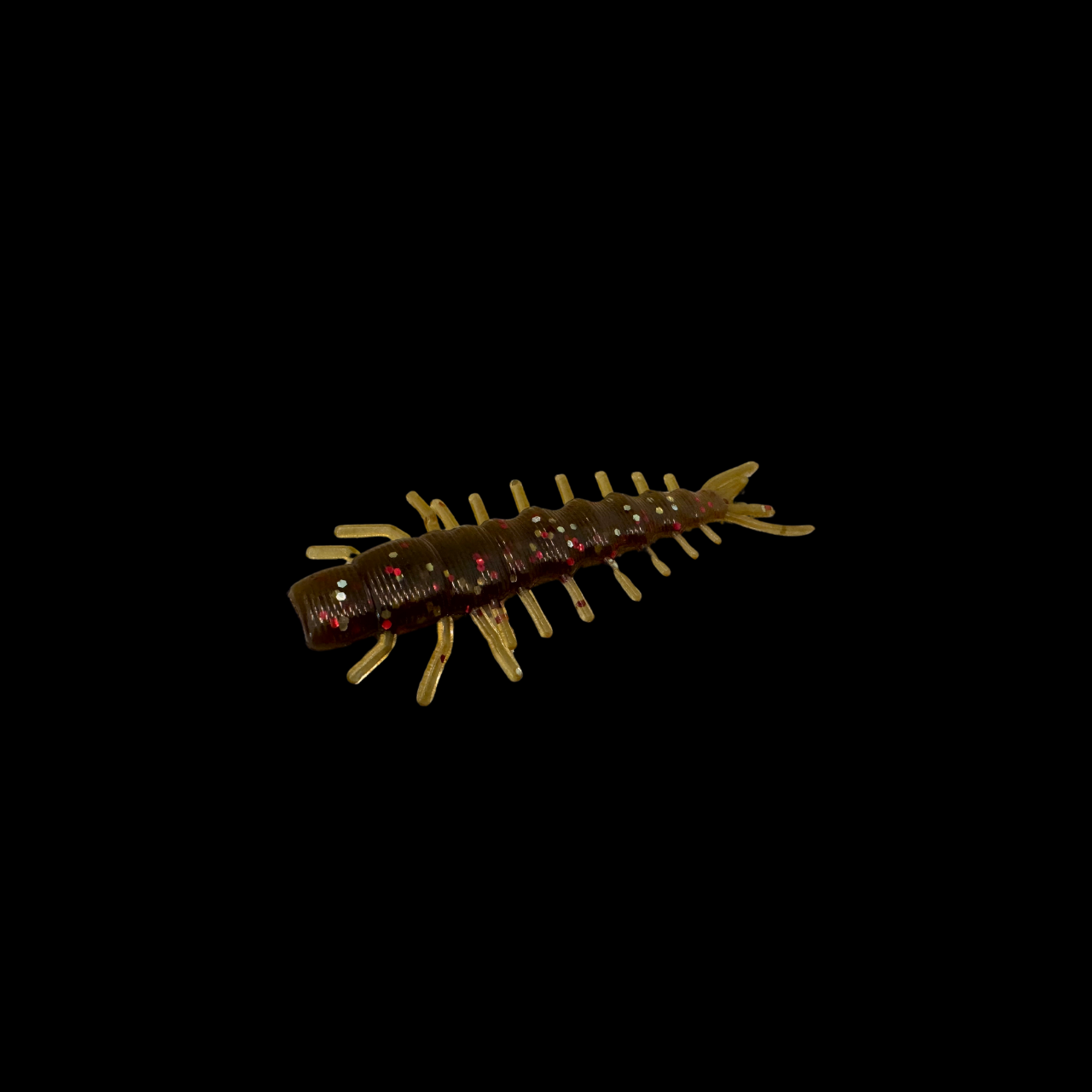 4-inch Hellgrammite Soft Bait used for bass fishing, featuring a lifelike insect design with multiple legs and segmented body to attract bass