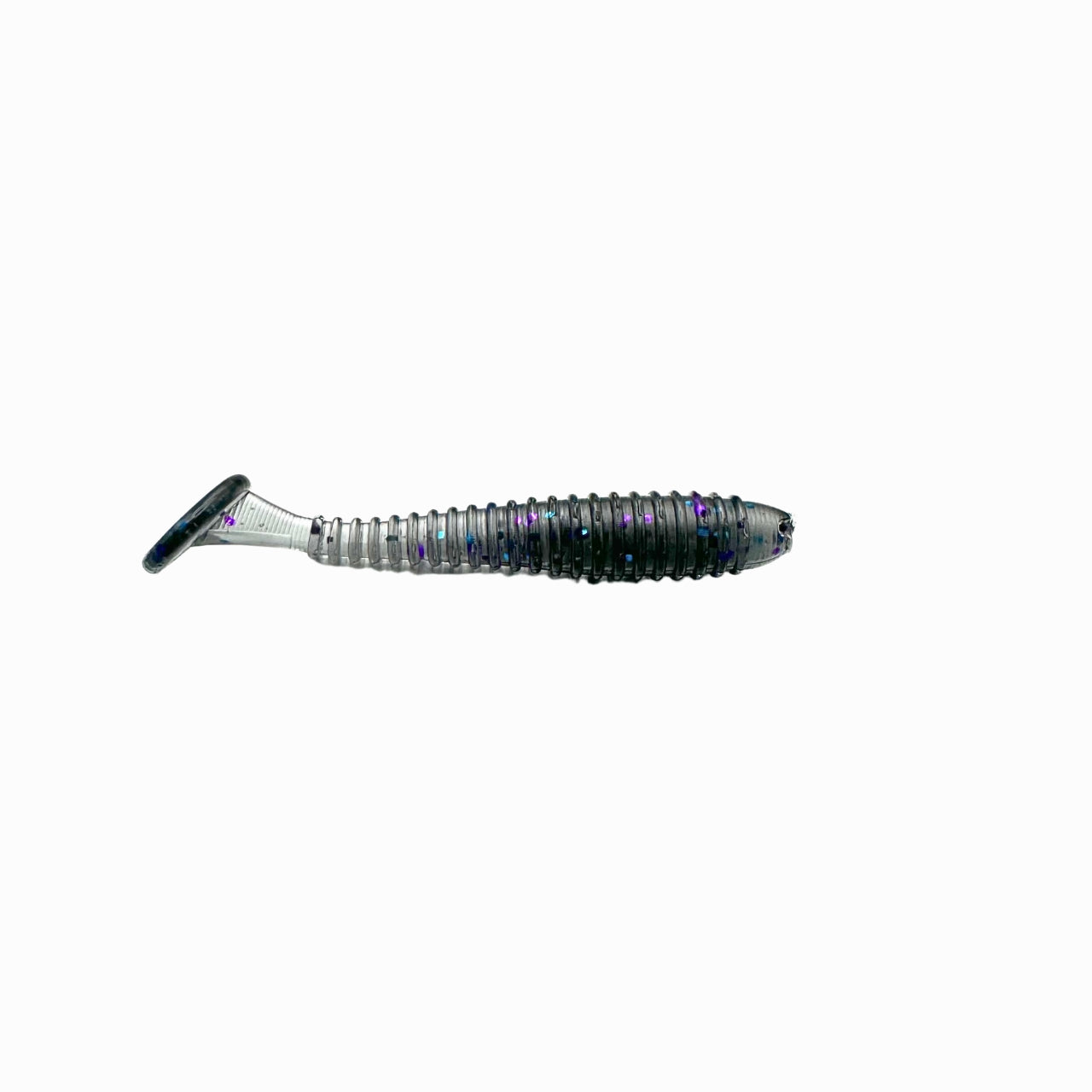 3.5" ribbed shad used for bass and walleye fishing